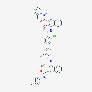 2-Naphthalenecarboxamide, 4-((3,3'-dichloro-4'-((2-hydroxy-3-(((2-methylphenyl)amino)carbonyl)-1-naphthalenyl)azo)(1,1'-biphenyl)-4-yl)azo)-3-hydroxy-N-(4-methylphenyl)-