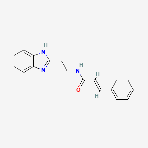 molecular formula C18H17N3O B5622632 N-[2-(1H-Benzoimidazol-2-yl)-ethyl]-3-phenyl-acrylamide 