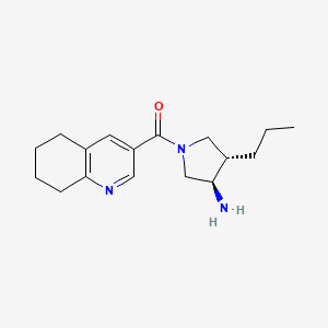 molecular formula C17H25N3O B5622720 [(3R,4S)-3-amino-4-propylpyrrolidin-1-yl]-(5,6,7,8-tetrahydroquinolin-3-yl)methanone 