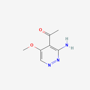 B562277 1-(3-Amino-5-methoxypyridazin-4-yl)ethanone CAS No. 107890-47-1