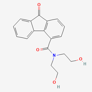 molecular formula C18H17NO4 B5622872 N,N-bis(2-hydroxyethyl)-9-oxofluorene-4-carboxamide 