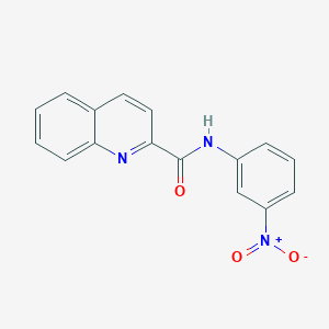 molecular formula C16H11N3O3 B5622881 N-(3-nitrophenyl)quinoline-2-carboxamide 