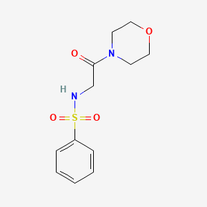 molecular formula C12H16N2O4S B5622914 N-(2-morpholin-4-yl-2-oxoethyl)benzenesulfonamide 