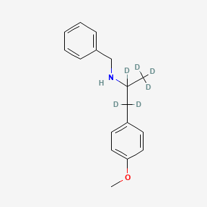 molecular formula C17H21NO B562292 rac-N-Benzyl-3-(4-methoxyphenyl)-2-propylamine-d6 CAS No. 1174538-53-4