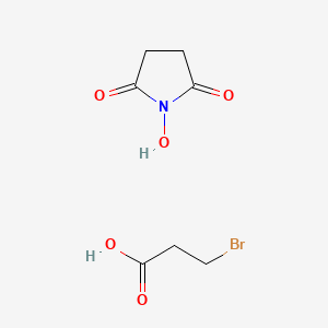 molecular formula C7H10BrNO5 B562301 3-Bromopropanoic acid;1-hydroxypyrrolidine-2,5-dione CAS No. 101314-84-5