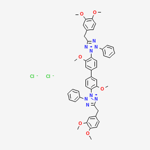 molecular formula C46H44Cl2N8O6 B562304 3,3'-(3,3'-二甲氧基-4,4'-二苯基)双(2-苯基-5-紫檀木甲基四唑氯化物) CAS No. 106629-90-7