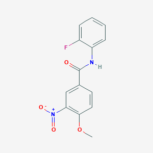 molecular formula C14H11FN2O4 B5623056 N-(2-fluorophenyl)-4-methoxy-3-nitrobenzamide 