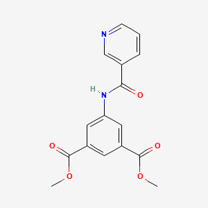 molecular formula C16H14N2O5 B5623094 Dimethyl 5-(pyridine-3-carbonylamino)benzene-1,3-dicarboxylate 