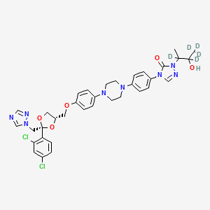 molecular formula C35H38Cl2N8O5 B562321 Hydroxy Itraconazole-d5 