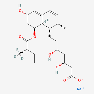 molecular formula C23H35NaO7 B562336 Pravastatin-d3 Sodium Salt (major) 