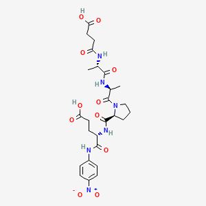 molecular formula C26H34N6O11 B562347 Suc-AAPE-pNA 