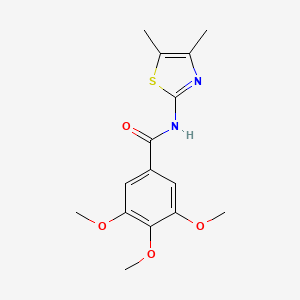 molecular formula C15H18N2O4S B5623499 N-(4,5-dimethylthiazol-2-yl)-3,4,5-trimethoxybenzamide 