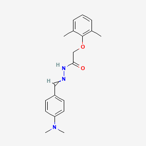 molecular formula C19H23N3O2 B5623545 N-[[4-(dimethylamino)phenyl]methylideneamino]-2-(2,6-dimethylphenoxy)acetamide 