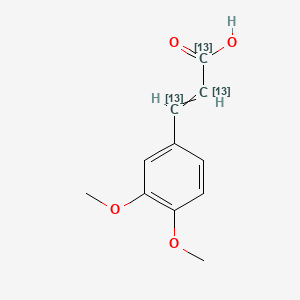 molecular formula C11H12O4 B562360 3,4-Dimethoxy[7,8,9,-13C3]-cinnamic Acid CAS No. 1185241-38-6