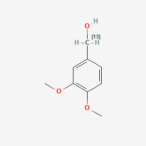molecular formula C9H12O3 B562362 3,4-Dimethoxy[7-13C]-benzyl Alcohol CAS No. 91384-88-2