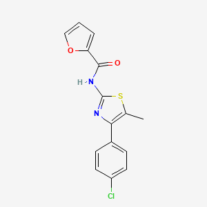 molecular formula C15H11ClN2O2S B5623629 N-[4-(4-chlorophenyl)-5-methyl-1,3-thiazol-2-yl]furan-2-carboxamide 