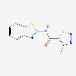 molecular formula C11H8N4OS2 B5623692 N-(1,3-benzothiazol-2-yl)-4-methyl-1,2,3-thiadiazole-5-carboxamide 