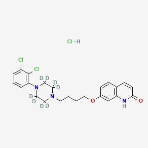 molecular formula C23H26Cl3N3O2 B562372 Dehydro Aripiprazole-d8 Hydrochloride CAS No. 1215383-78-0
