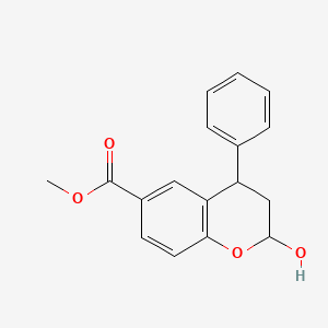 molecular formula C17H16O4 B562384 Methyl 2-hydroxy-4-phenyl-3,4-dihydro-2H-1-benzopyran-6-carboxylate CAS No. 380636-44-2