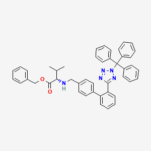 molecular formula C45H41N5O2 B562393 Benzyl (2S)-3-methyl-2-[[4-[2-(2-trityltetrazol-5-yl)phenyl]phenyl]methylamino]butanoate CAS No. 1798894-89-9