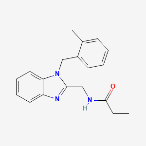 molecular formula C19H21N3O B5623940 N-({1-[(2-METHYLPHENYL)METHYL]-1H-1,3-BENZODIAZOL-2-YL}METHYL)PROPANAMIDE 