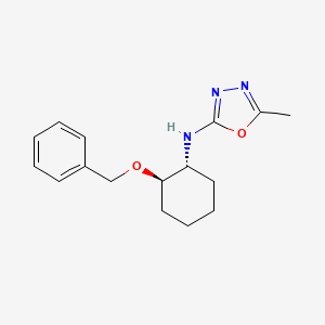 molecular formula C16H21N3O2 B5623941 N-[(1R,2R)-2-(benzyloxy)cyclohexyl]-5-methyl-1,3,4-oxadiazol-2-amine 