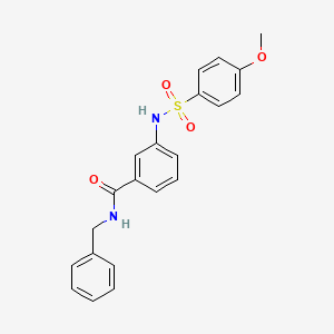 molecular formula C21H20N2O4S B5623966 N-BENZYL-3-(4-METHOXYBENZENESULFONAMIDO)BENZAMIDE 