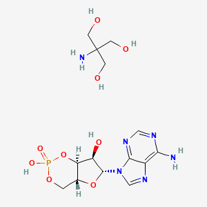 molecular formula C14H23N6O9P B562398 Cyclic Amp tris salt CAS No. 102029-77-6