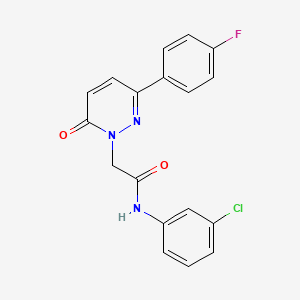 molecular formula C18H13ClFN3O2 B5624033 N-(3-chlorophenyl)-2-[3-(4-fluorophenyl)-6-oxopyridazin-1(6H)-yl]acetamide 