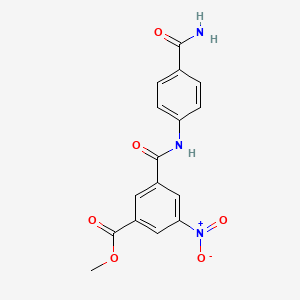 molecular formula C16H13N3O6 B5624055 Methyl 3-[(4-carbamoylphenyl)carbamoyl]-5-nitrobenzoate 