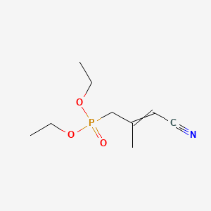 molecular formula C9H16NO3P B562411 Phosphonic acid, (3-cyano-2-methyl-2-propenyl)-, diethyl ester CAS No. 87549-50-6