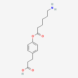 molecular formula C15H21NO4 B562413 3-(4-(6-Aminocaproyloxy)phenyl)propionic acid CAS No. 760127-60-4
