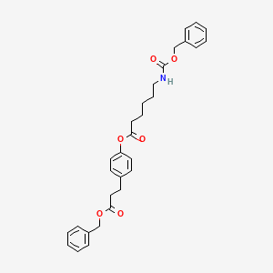 molecular formula C30H33NO6 B562414 Benzyl 3-(4-(N-Benzyloxycarbonxyl-6-aminocaproyloxy)phenyl)propionate CAS No. 83592-08-9