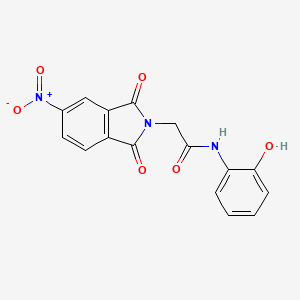 molecular formula C16H11N3O6 B5624144 N-(2-hydroxyphenyl)-2-(5-nitro-1,3-dioxoisoindol-2-yl)acetamide 