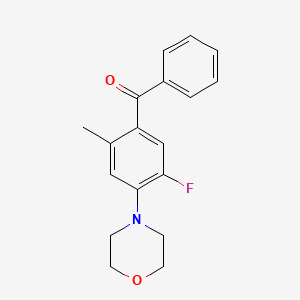 molecular formula C18H18FNO2 B5624167 4-(4-BENZOYL-2-FLUORO-5-METHYLPHENYL)MORPHOLINE 