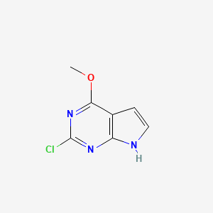molecular formula C7H6ClN3O B562417 2-chloro-4-methoxy-7H-pyrrolo[2,3-d]pyrimidine CAS No. 96022-77-4