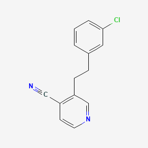 molecular formula C14H11ClN2 B562422 4-Cyano-3-(3-chlorophenylethyl)pyridine CAS No. 1076199-88-6