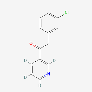 molecular formula C13H10ClNO B562423 2-(3-Chlorophenyl)-1-(3-pyridinyl-d4)-1-ethanone CAS No. 1189880-12-3