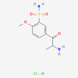 molecular formula C10H15ClN2O4S B562429 2-Amino-1-(4'-methoxy-3'-sulfonamidophenyl)-2-propanone Hydrochloride CAS No. 1076198-82-7