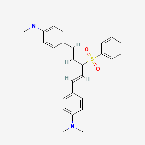 molecular formula C27H30N2O2S B562433 1,5-Bis(4-dimethylaminophenyl)-3-phenylsulfonyl-1,4-pentadiene CAS No. 104080-19-5