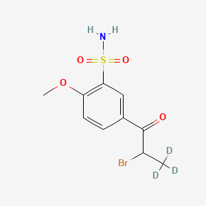 molecular formula C10H12BrNO4S B562437 2-Bromo-1-(4'-methoxy-3'-sulfonamidophenyl)-1-propanone-methyl-d3 CAS No. 1184998-47-7