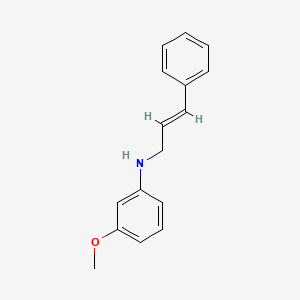 molecular formula C16H17NO B562442 N-(3-苯基-2-丙烯基)-3-甲氧基苯胺 CAS No. 1076199-32-0