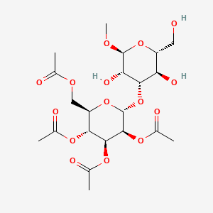 molecular formula C21H32O15 B562447 Methyl 3-O-(2,3,4,6-tetra-O-acetyl-alpha-D-mannopyranosyl)-alpha-D-mannopyranoside CAS No. 71978-78-4