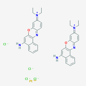 molecular formula C40H40Cl4N6O2Pt B056245 Ptcl4(nile blue)2 CAS No. 123797-79-5