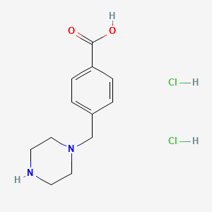 molecular formula C12H18Cl2N2O2 B562456 4-(Piperazin-1-ylmethyl)benzoic acid dihydrochloride CAS No. 86620-70-4