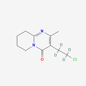 molecular formula C11H15ClN2O B562462 3-(2-Chloroethyl-d4)-2-methyl-6,7,8,9-tetrahydro-4H-pyrido[1,2-a]pyrimidin-4-one CAS No. 1189712-26-2