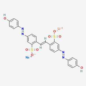 Benzenesulfonic acid, 2,2'-(1,2-ethenediyl)bis(5-((4-hydroxyphenyl)azo)-, lithium sodium salt