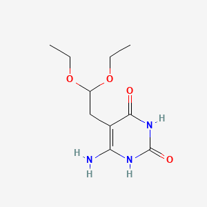 molecular formula C10H17N3O4 B562491 2,4-Dihydroxy-6-amino-5-diethoxyethylpyrimidine CAS No. 102879-75-4