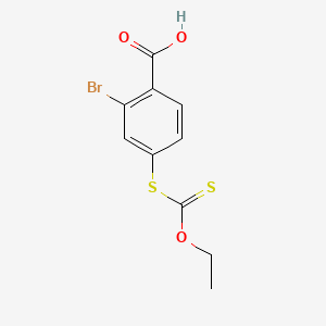 2-Bromo-4-[(ethoxycarbonothioyl)sulfanyl]benzoic acid