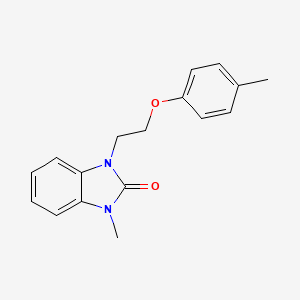 molecular formula C17H18N2O2 B5624943 1-methyl-3-[2-(4-methylphenoxy)ethyl]-2,3-dihydro-1H-1,3-benzodiazol-2-one 